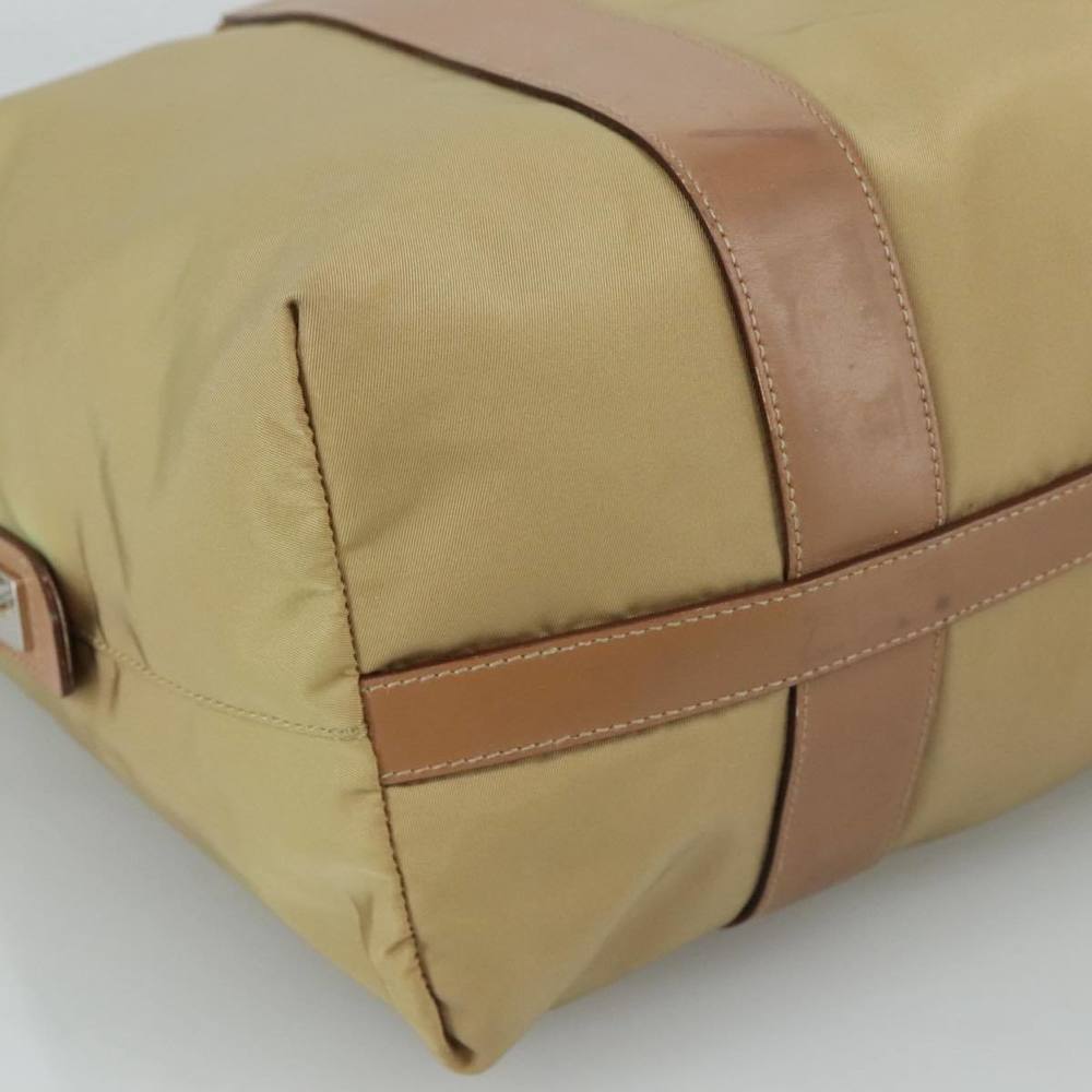 PRADA Hand Bag Nylon Beige Auth bs21036 - Picture 14 of 16